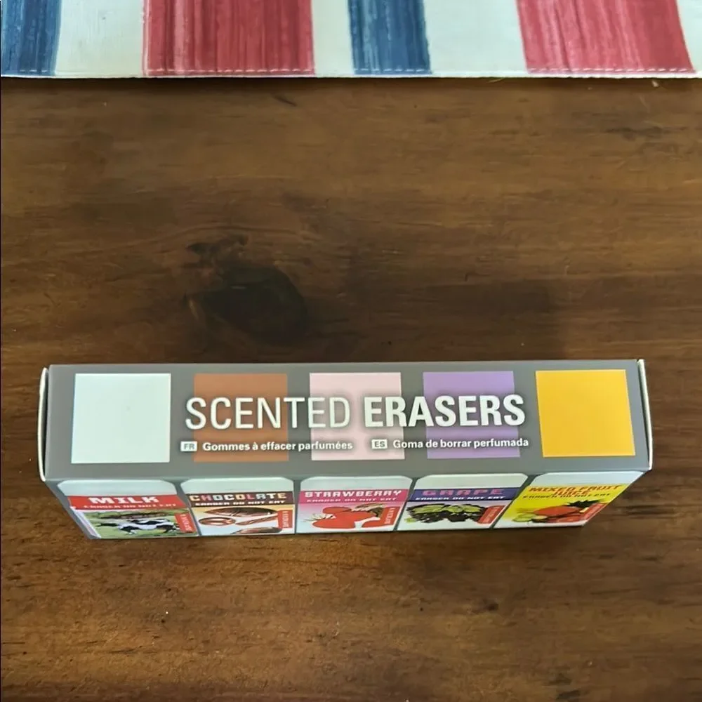 Kikkerland Fruit and Chocolate Scented Erasers Set new